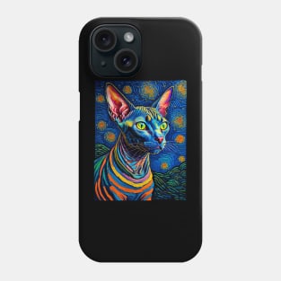 The Shpynx Cat in starry night Phone Case