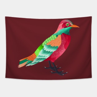 Brilliant Rainbow Bird Tapestry