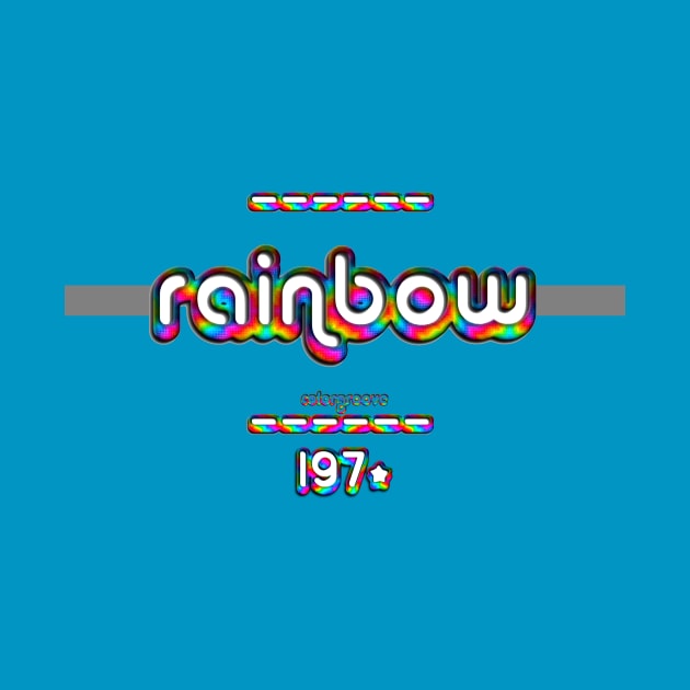 Rainbow 1970 ColorGroove Retro-Rainbow-Tube nostalgia (wf) by Blackout Design