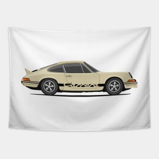 supercar 911 carrera rs turbo 1972 side cream Tapestry