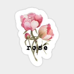 Vintage Floral Retro Rose Flower Magnet