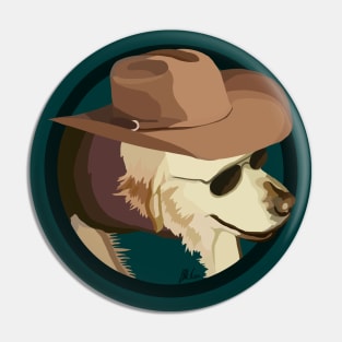 Jasper the Cowboy Retriever Pin