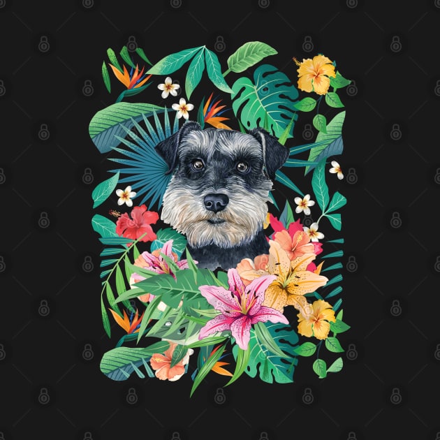 Tropical Miniature Schnauzer by LulululuPainting