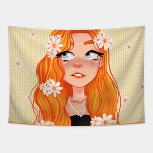 Cute Art Girl Tapestry