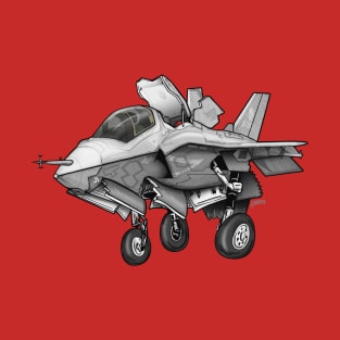 F-35B Lighting II Joint Strike Fighter Illustration T-Shirt