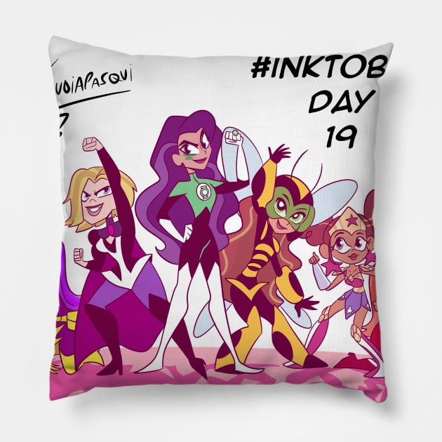 Super Hero girls Pillow by Klaudiapasqui 96