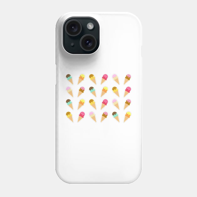 Ice Cream Pattern Phone Case by Radradrad