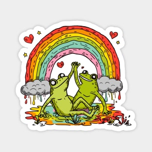 Gay Frog Pride Magnet