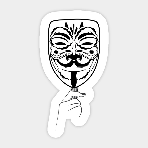 Sugar Skull Guy Fawkes Sugar Skull Portrait Sticker Teepublic