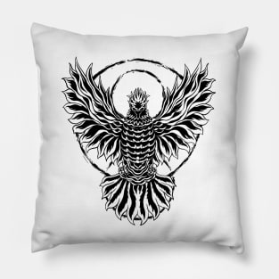 The Phoenix (Black) Pillow