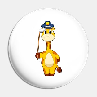 Giraffe Cop Police Pin