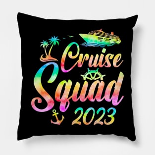 Cruise Squad 2023 Summer Vacation Family Friend Travel Group Pillow