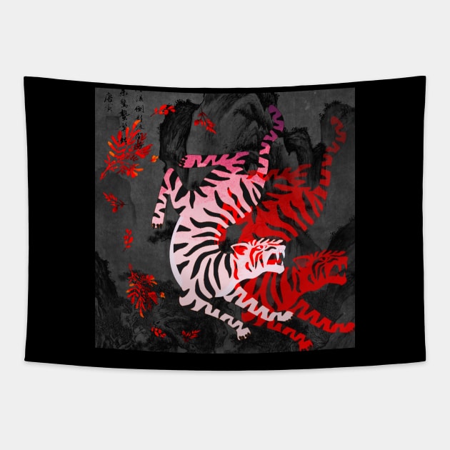 Tiger Fire Tapestry by L'Appel du Vide Designs by Danielle Canonico