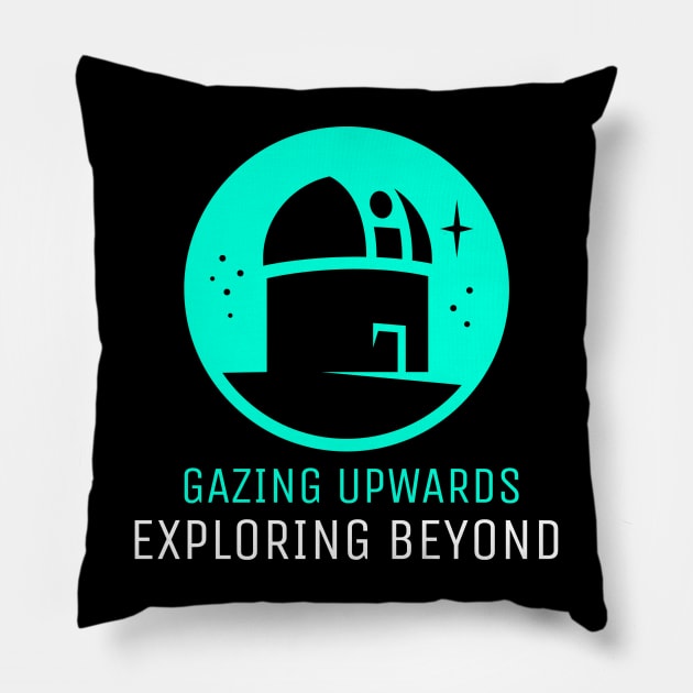 Gazing Upward Exploring Beyond Astrology Space Pillow by Infinite Legacy Designs