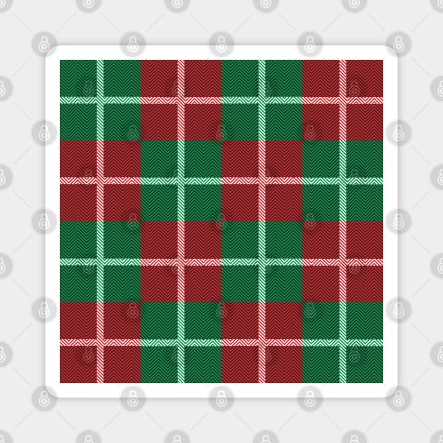 Tartan-christmas pattern Magnet by ilhnklv