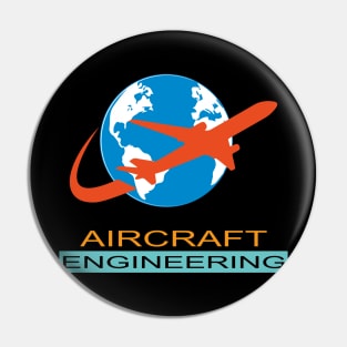 Aircraft engineering airplane image, text, and logo Pin