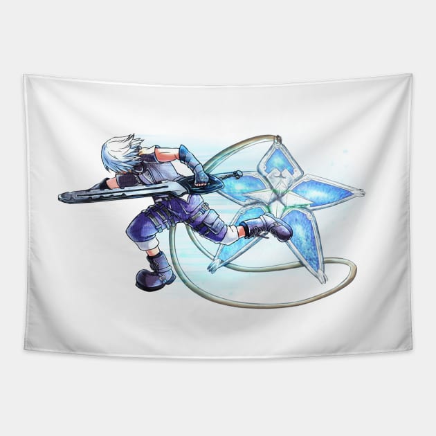 Riku Wayfinder (Kingdom Hearts) (No BG) Tapestry by Arcanekeyblade5