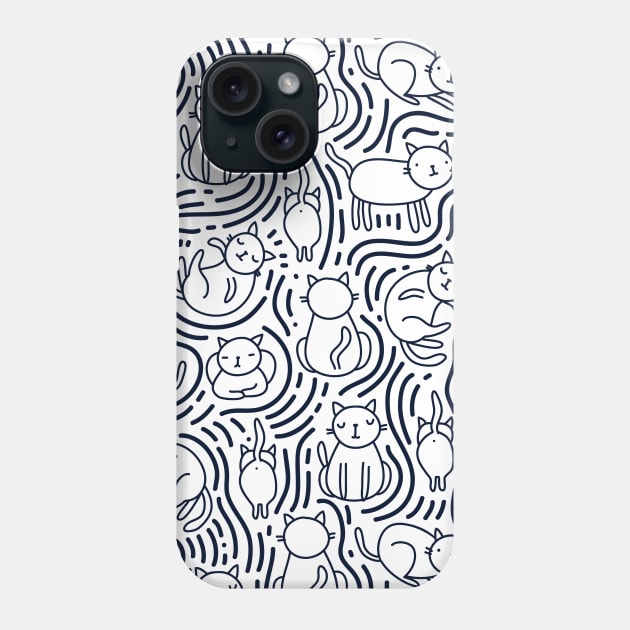 Doodle cats Phone Case by kostolom3000