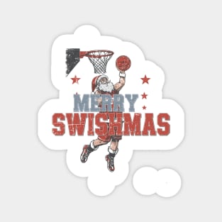 Swishmas Santa Basketball Xmas Magnet