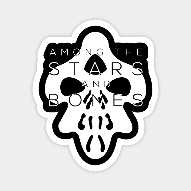 Among the Stars and Bones White Transparent Logo Magnet by amongstarsbones