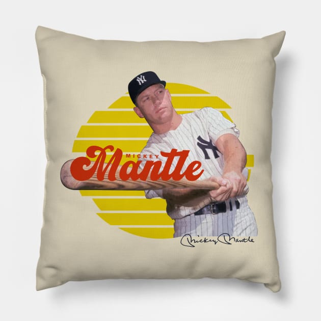 Mickey Mantle Pillow by Juantamad