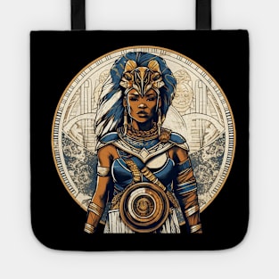 African Queen, Afro Female Warrior, Black History Tote