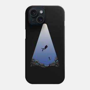 Descent into Darkness of Scuba Diving Phone Case