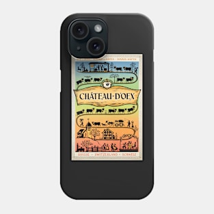 Château-d'Œx,Switzerland,Travel Poster Phone Case