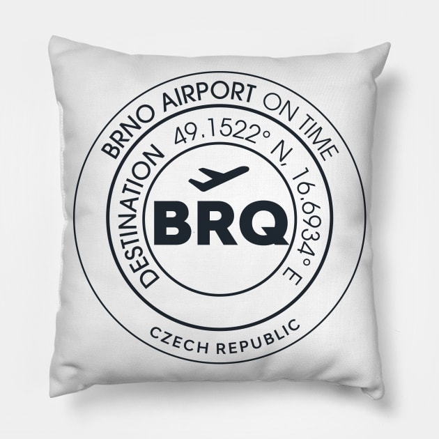 BRQ BRNO Airport Pillow by Woohoo