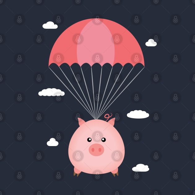 Baby Pig in a Parachute by QueenieLamb