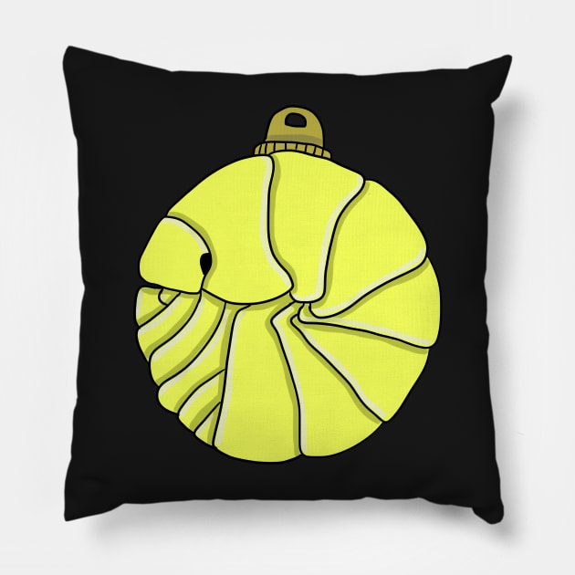 yellow  isopod bauble Pillow by Artbychb