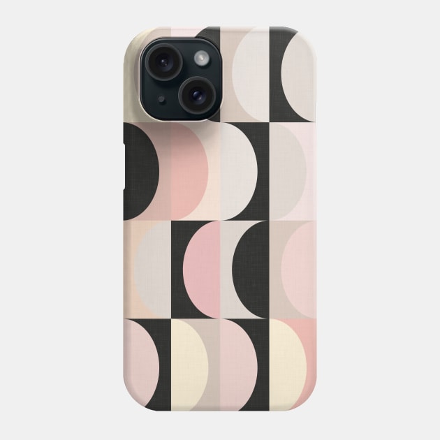 Mid-Century Modern Shapes / Vintage Blush Phone Case by matise