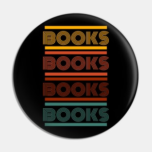 Books Books Books Books Tee Pin