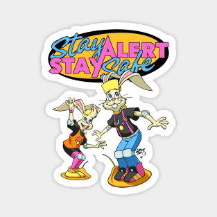 Bert and Gert Stay Alert Stay Safe Magnet