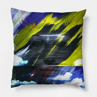 Ghost on canvas Pillow