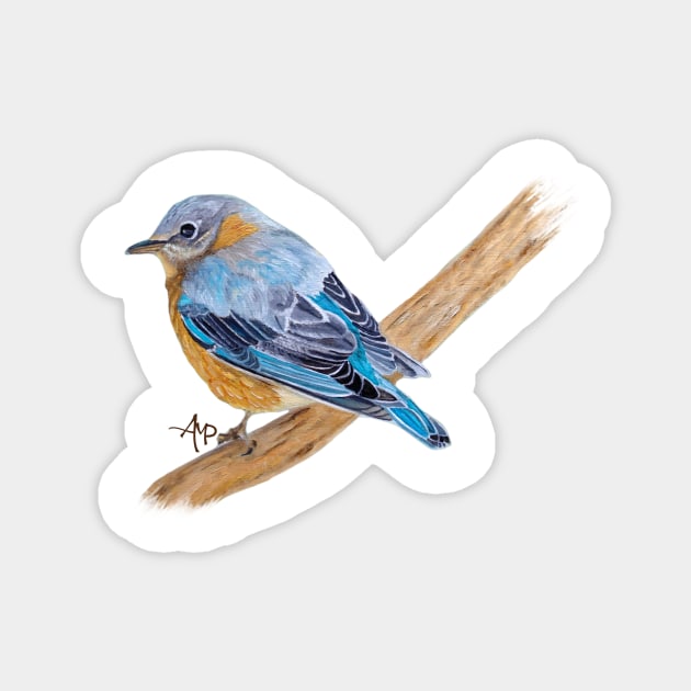 Little Bluebird Magnet by ampomata