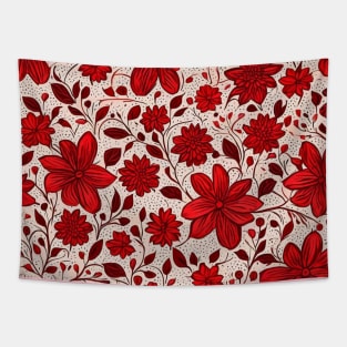 Red flower pattern gift ideas Tapestry