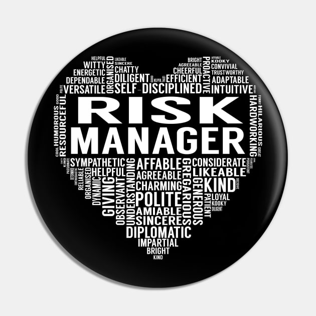 Risk Manager Heart Pin by LotusTee