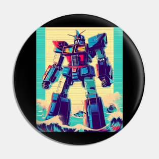 Mechanical Titans: 80s Revival Pin