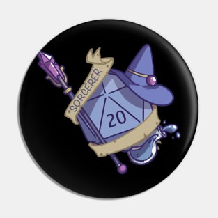 DND fantasy D20 Sorcerer Pin