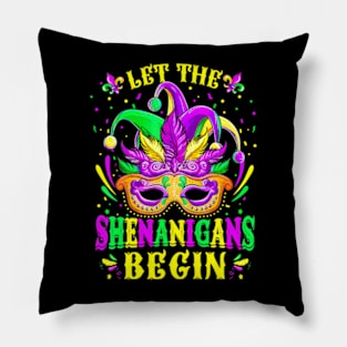 Let The Shenanigans Begin Mardi Gras Kids Men Women Pillow