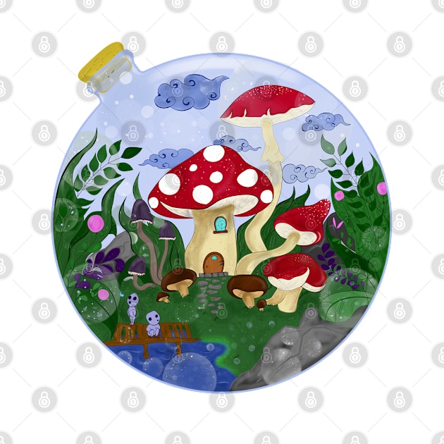 Magic mushrooms forest world by MariRiUA