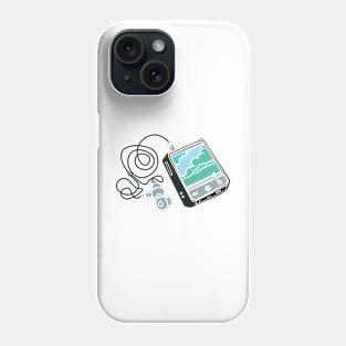 colorful illustration of a small music player Phone Case