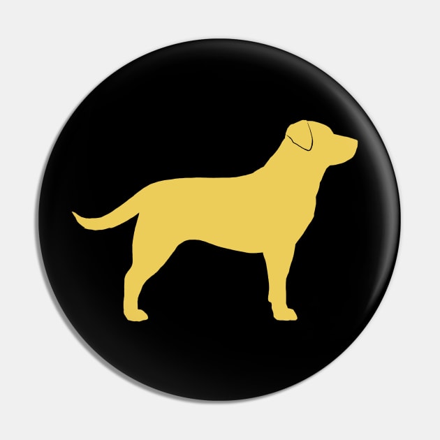 Yellow Labrador Retriever Silhouette Pin by Coffee Squirrel