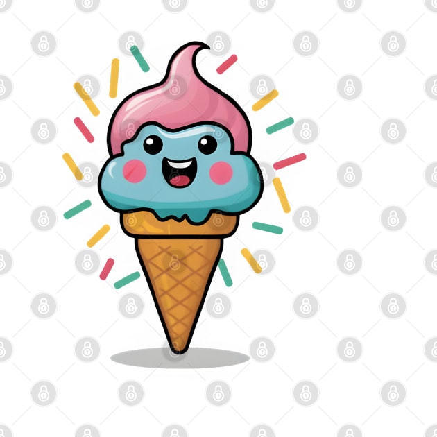 Funny ice cream laughing by LENTEE