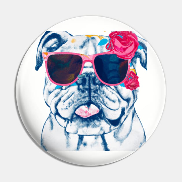 Coolest Bulldog Pin by ThePawPrintShoppe