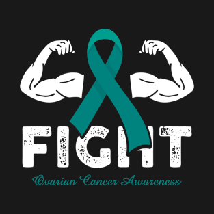 Fight Ovarian Cancer Awareness Warrior Ribbon Gift T-Shirt