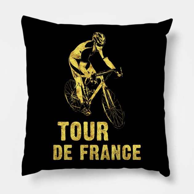 Tour de France Pro Cycling World Tour For The Cycling Fans Pillow by Naumovski