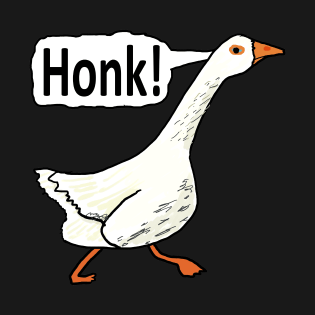 Funny Goose Honk by Mark Ewbie