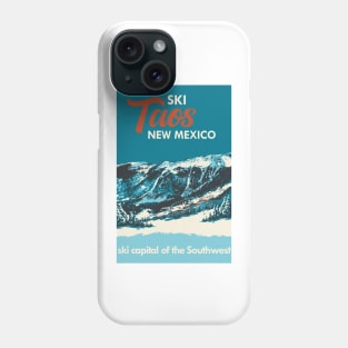 Ski Taos New Mexico Vintage Ski Poster Phone Case